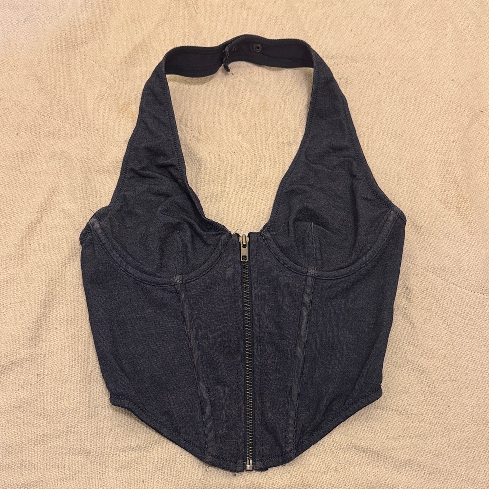 Urban outfitters blue halter top